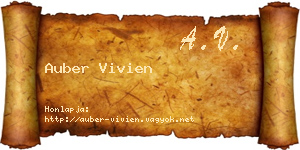 Auber Vivien névjegykártya